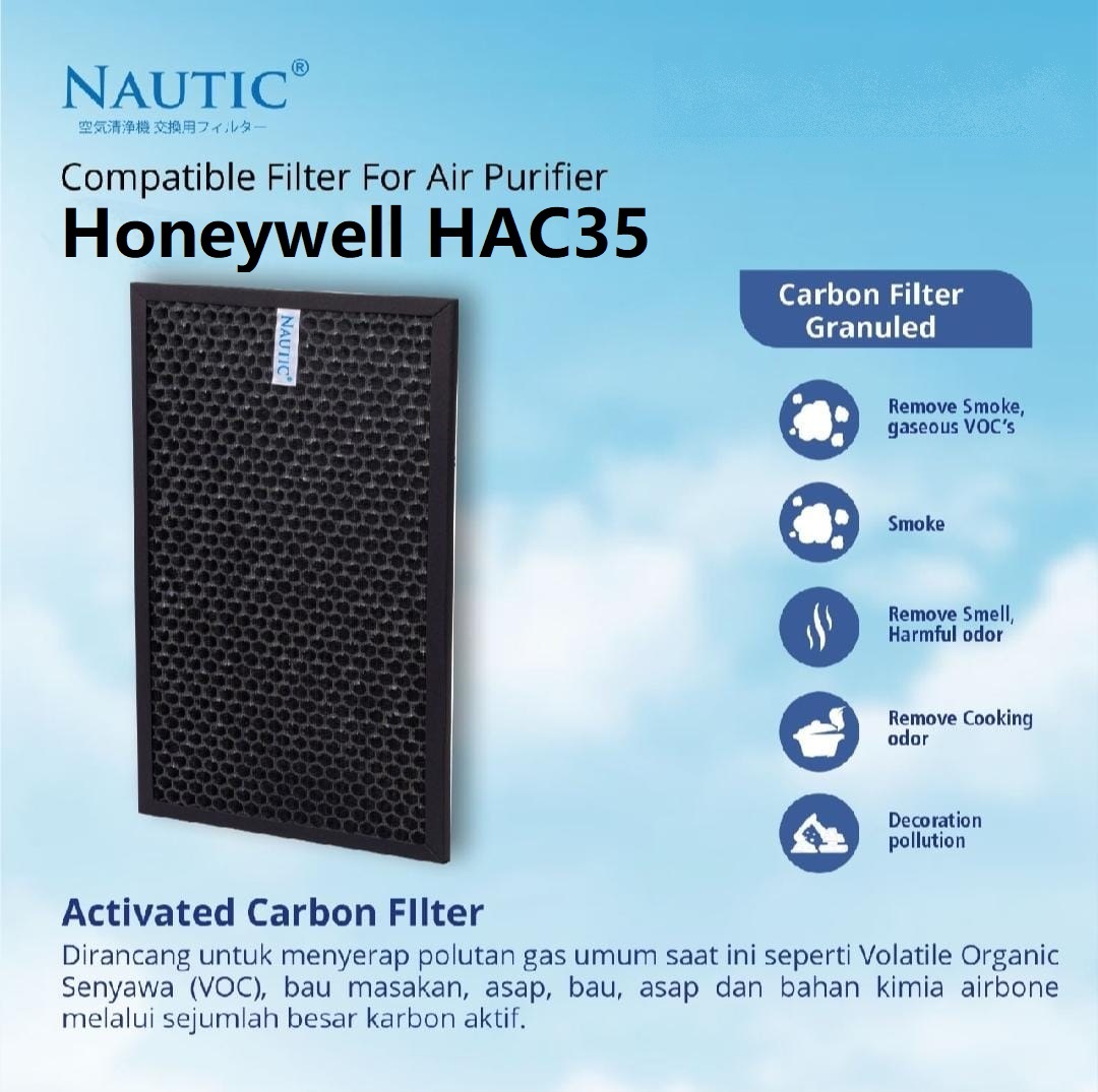 NAUTIC HEPA Filter Honeywell Air Purifier Air Touch HAC35 Replacement + CARBON thumb 2