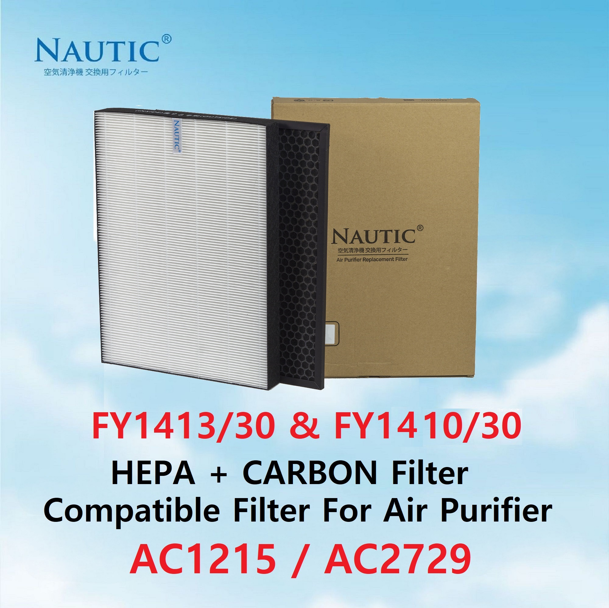 NAUTIC HEPA Filter Philips FY1410 / FY1413 for Air Purifier AC1215 AC2729 thumb 4